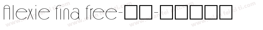 Alexie fina free-常规字体转换